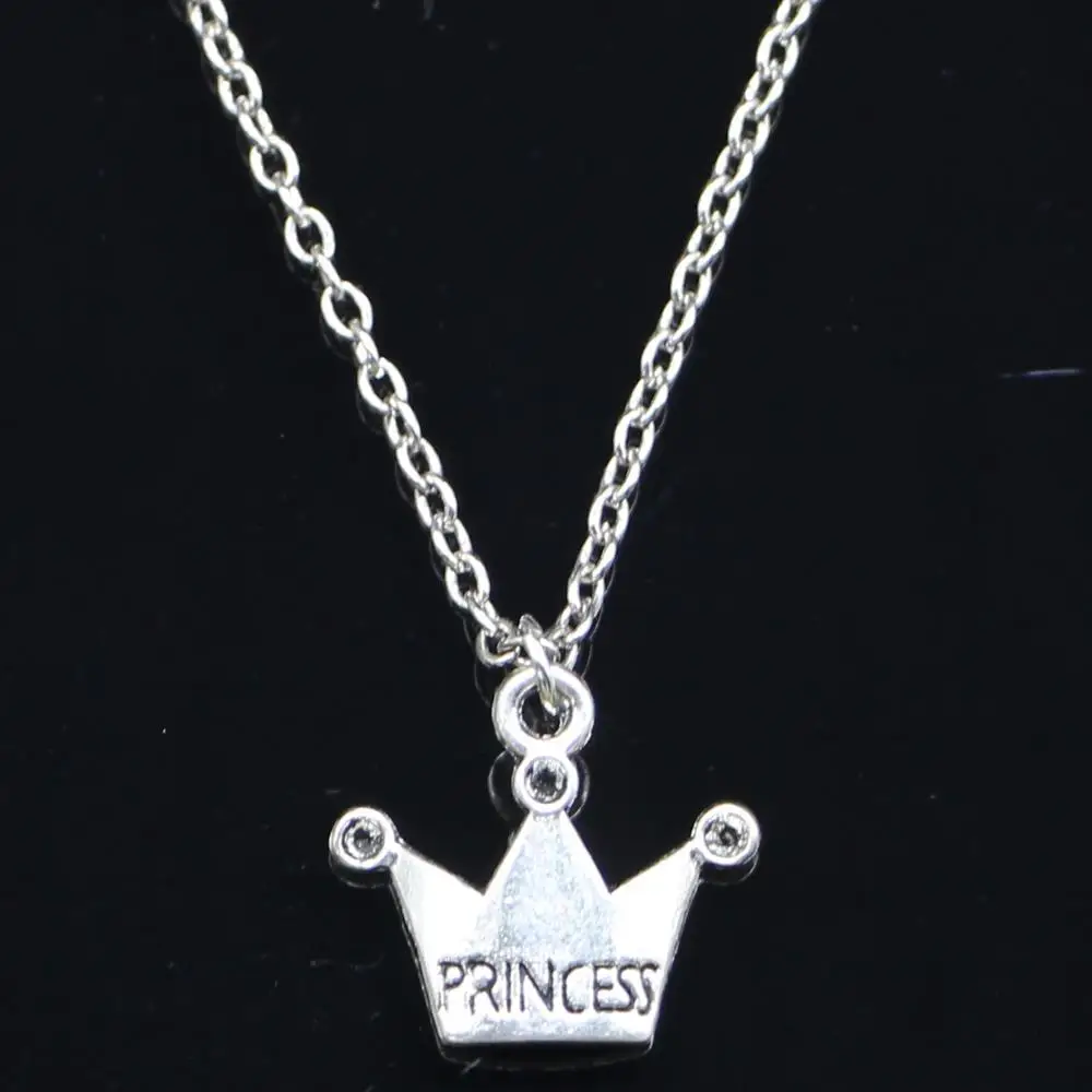 20pcs New Fashion Necklace 17x19mm crown pincess Pendants Short Long Women Men Colar Gift Jewelry Choker