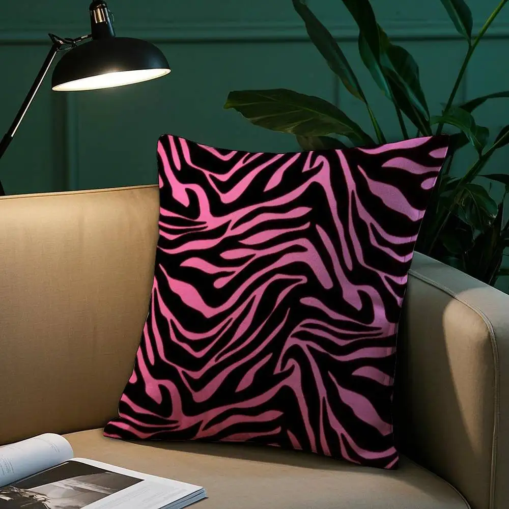 Y2k Fashion Leopard Print Pillow Case Short Plush Print Cushion Cover Square Throw Pillow Covers Sofa Home Decor