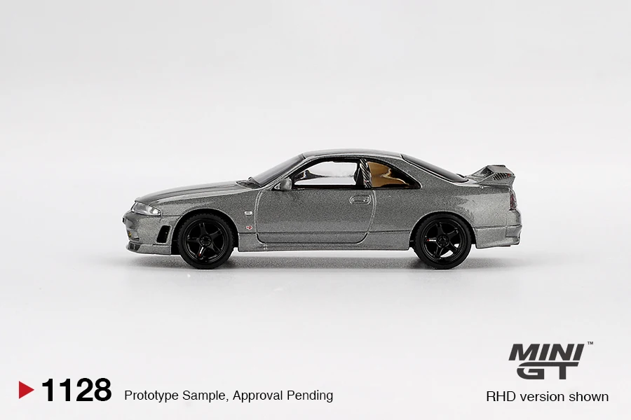 MINIGT 1/64 نيسان سكاي لاين GT-R رمادي معدني داكن MGT01128-CH سيارة سبيكة موتور سيارة دييكاست نموذج معدني لعب أطفال بنين
