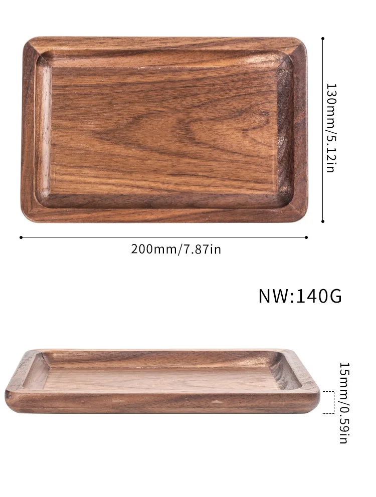 Walnut Wood Rolling Tray, Natural Black Walnut, Weed Herb, Tobacco Accessories