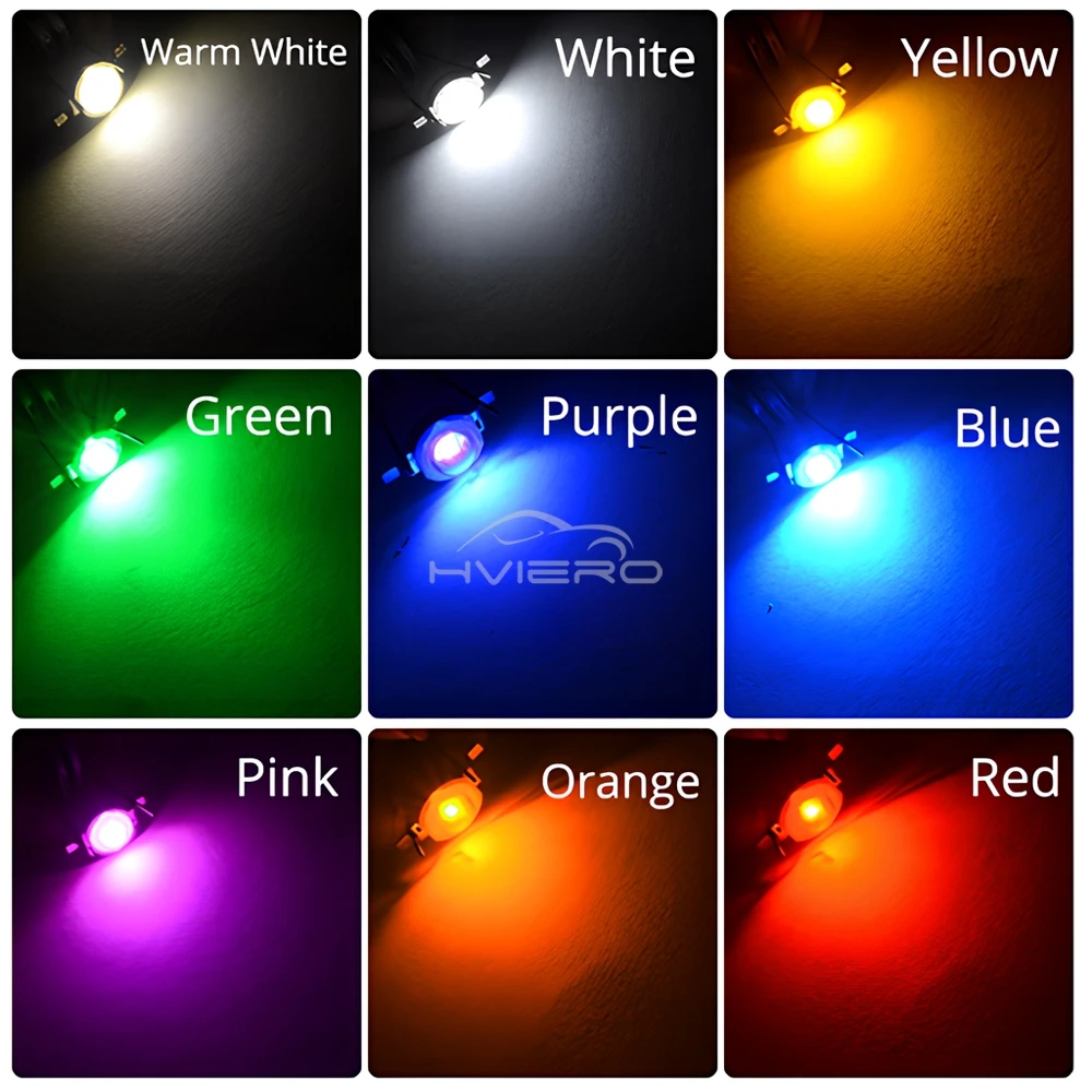 1/10Pcs 3W High Power LED Chip Lamp Bulb 110-120LM Bead Line Emitter Diode White Red Green Blue Yellow DIY Light Bead Decoration