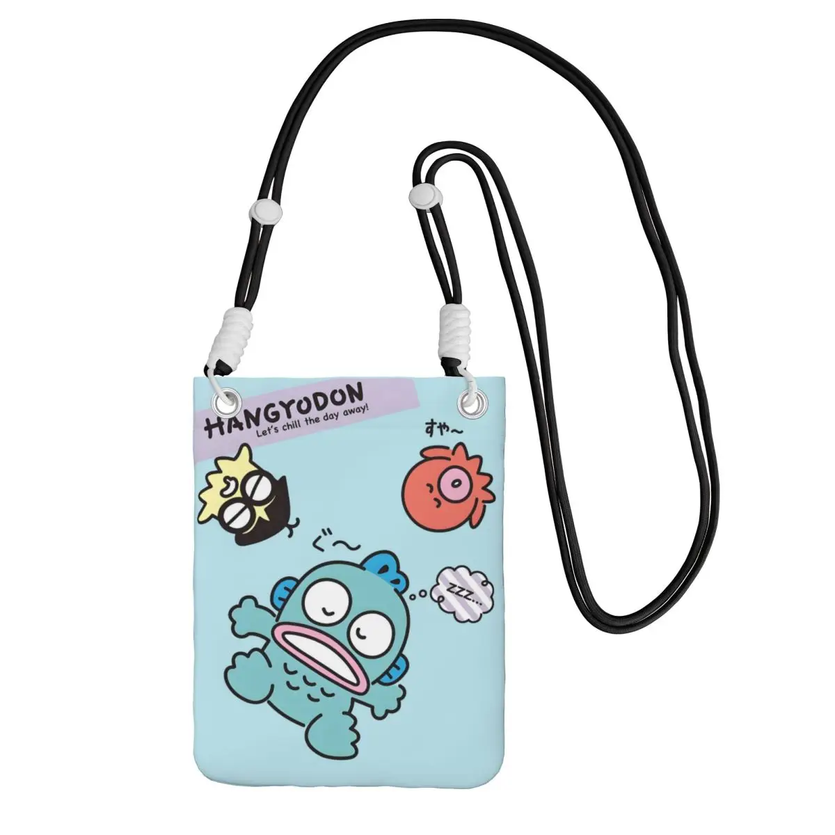 

Custom Fashion Hangyodon Mobile Phone Bag Men Women Cute Fish Shoulder Crossbody Bag City Walk Detachable Shoulder Strap