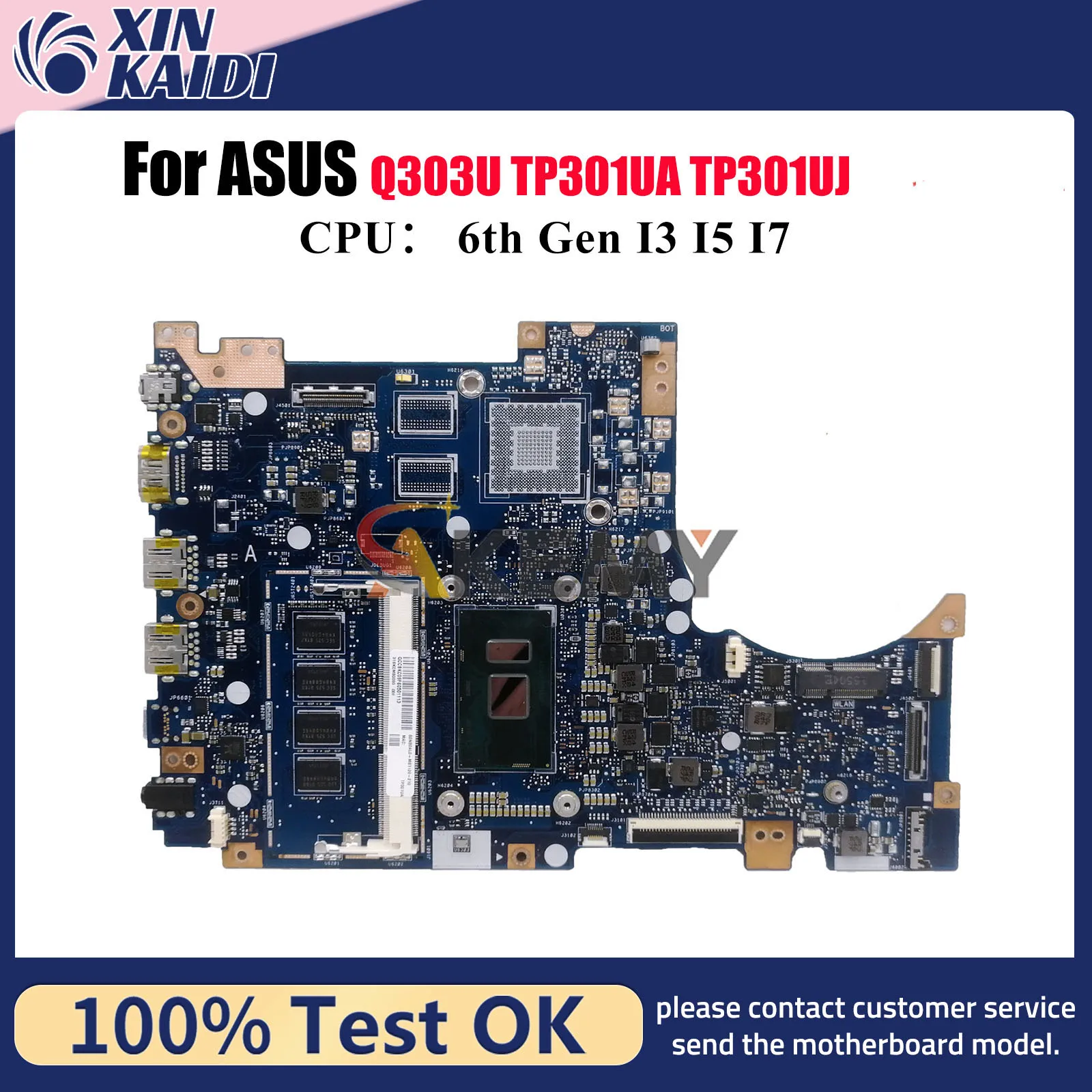 

Материнская плата TP301UA для ноутбука ASUS VivoBook Flip TP301UJ Q303U TP301U TP301UA, материнская плата с процессором I3 I5 I7, 100% тестирование, ОК, быстрая доставка