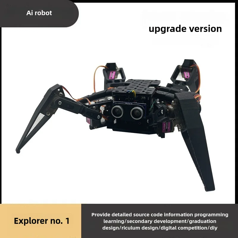 ESP32 Spider Robot Kit 12DOF STEM Educational Robot with App/Voice Control, Obstacle Avoidance, Arduino Coding for University