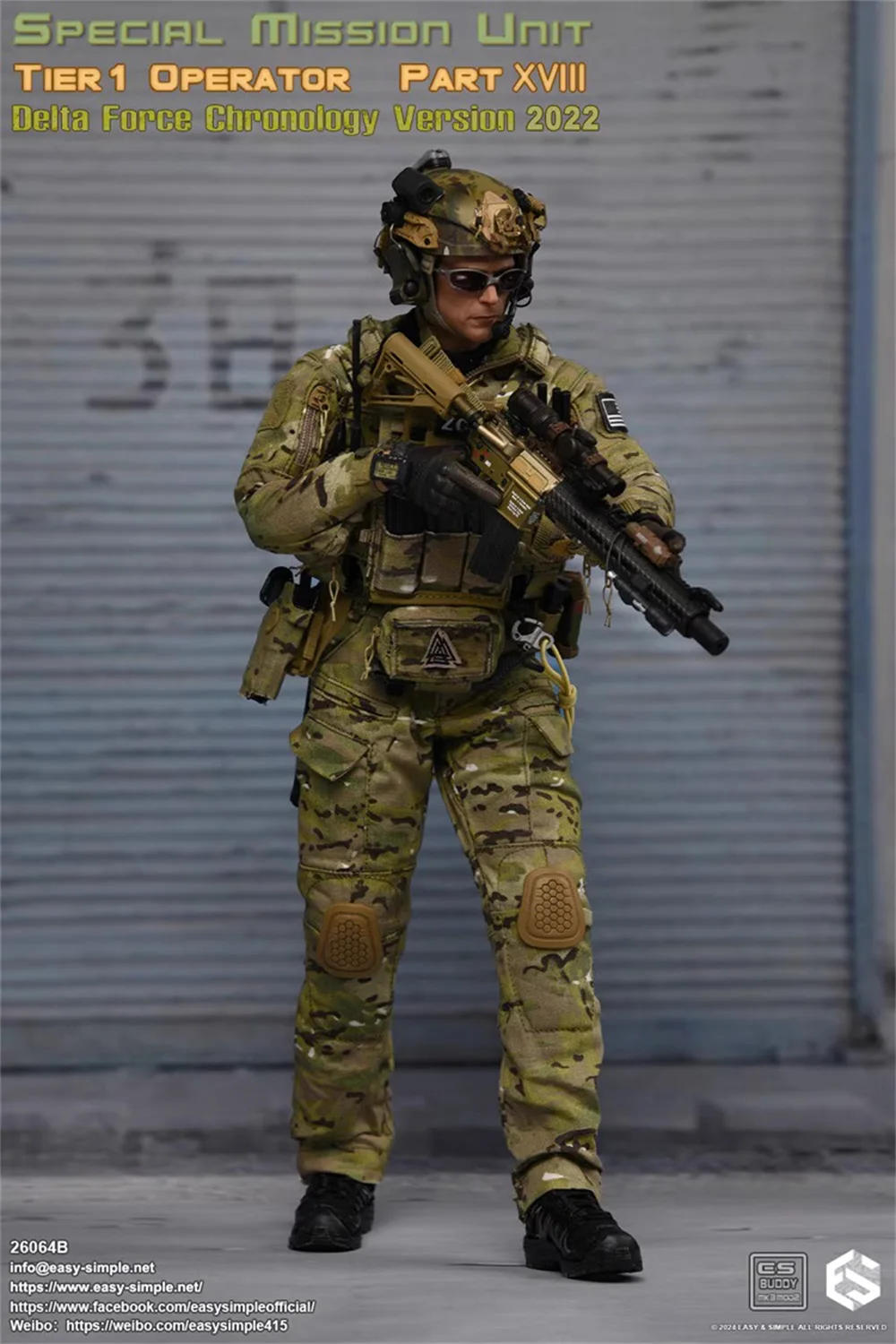 Fácil e Simples ES 26064B US., 1:6 Moveable Action Figure Conjunto completo, Operação Soldier Force, Special Mission Unit