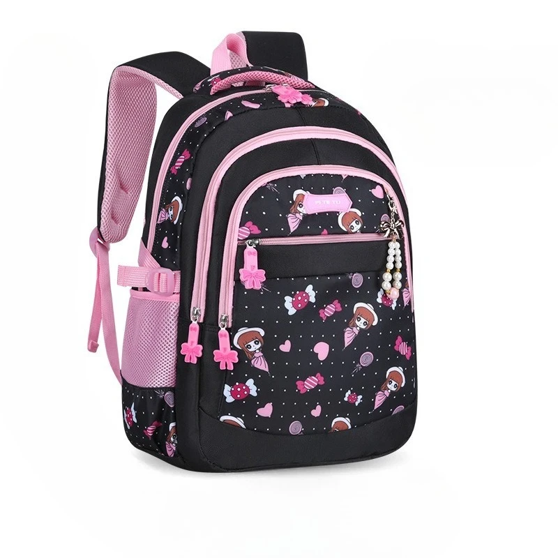 New Kids Cartoon Backpack Girls Middle Lightweight Spinal Support Large Capacity Daypack Children Backpack Lightweight Capacity