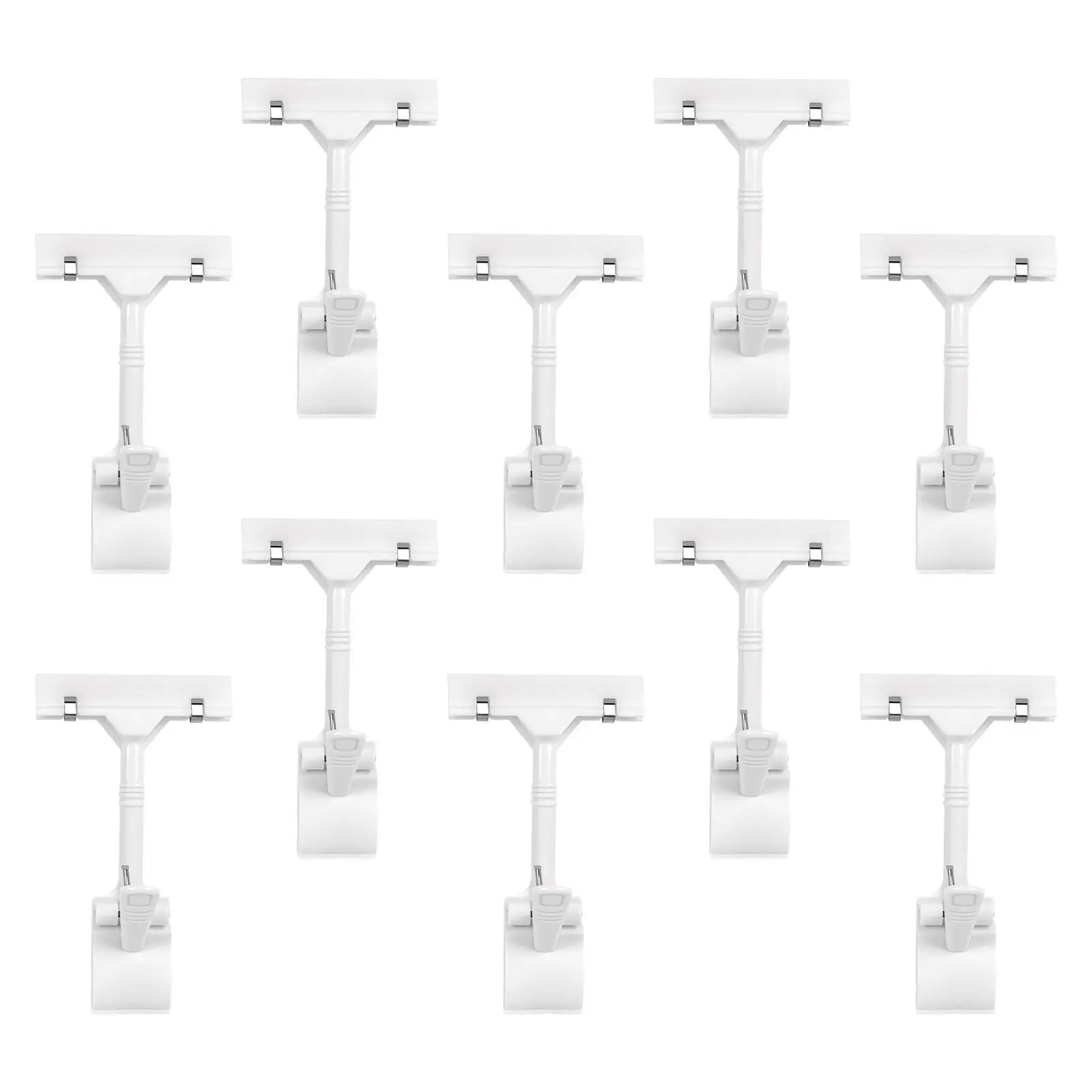10Pcs Plastic Label Holder Clips Strong Grip Shelf Price Tag Holder for Retail Grocery Store Supermarket Merchandise Display