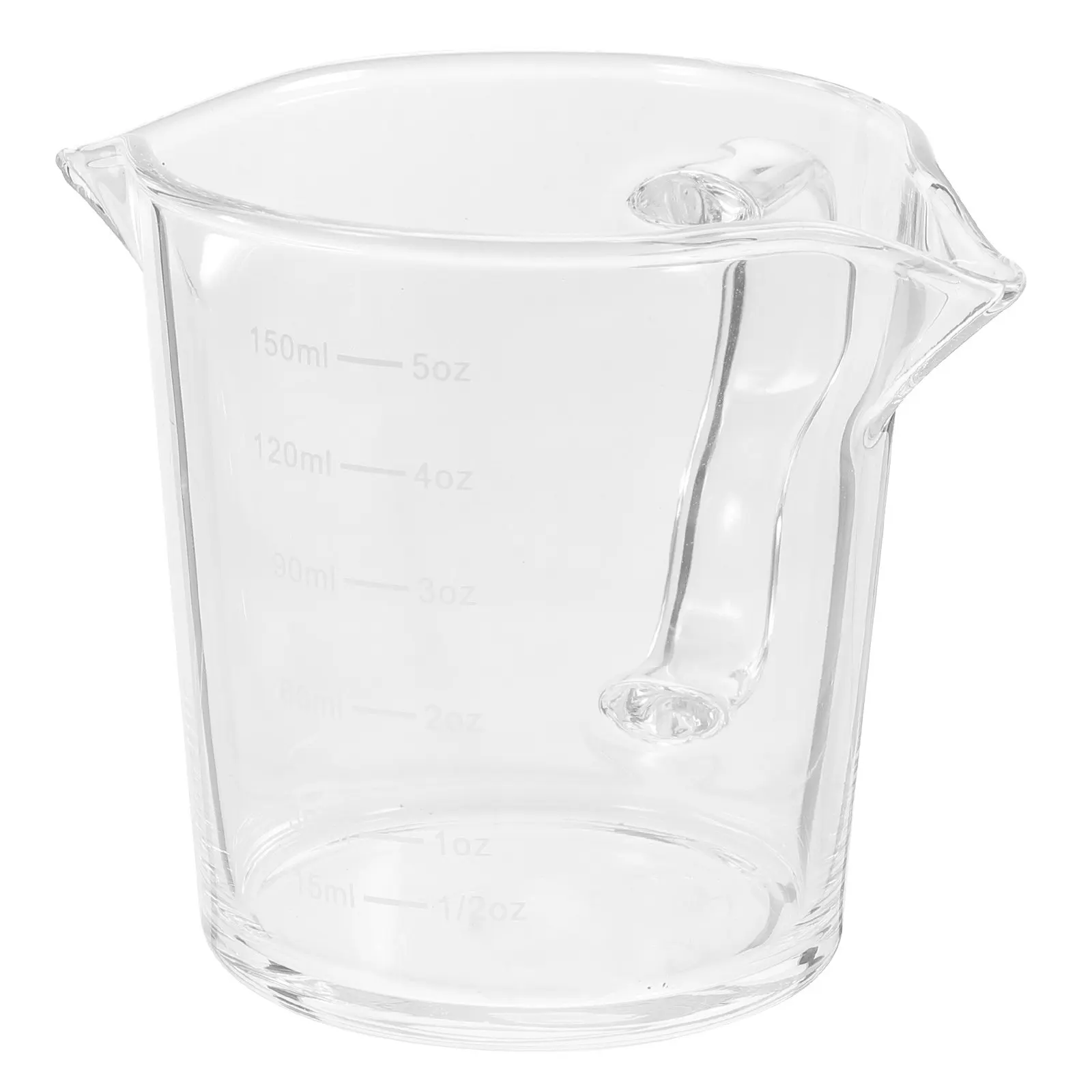 Transparent Glass Dual-Spout Milk Cup Exquisite 150Ml Mini Coffee Pot Creamer Pitcher for Home Cafe Restaurant Use Small Glass