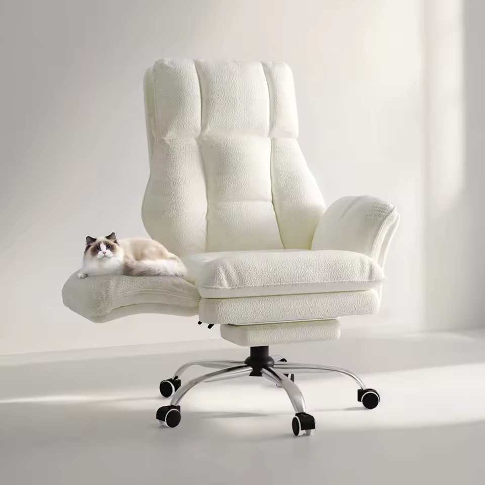 Big and Tall Office Chair,Flip Armrests for Pets & Cross Legged Sitting,Executive Ergonomic Computer Gaming Chair with Foot Rest
