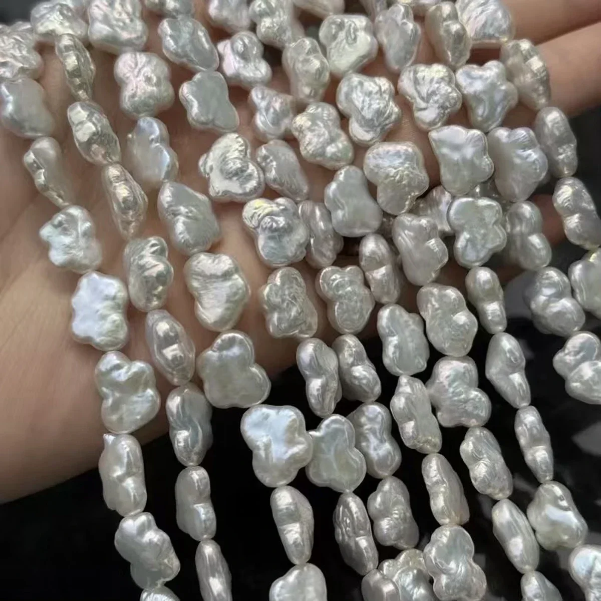 12-13mm6A Sculptural Design Natural Freshwater Baroque Butterfly Pearl Bead Women Jewelry Make DIY Necklace Bracelet Accessories