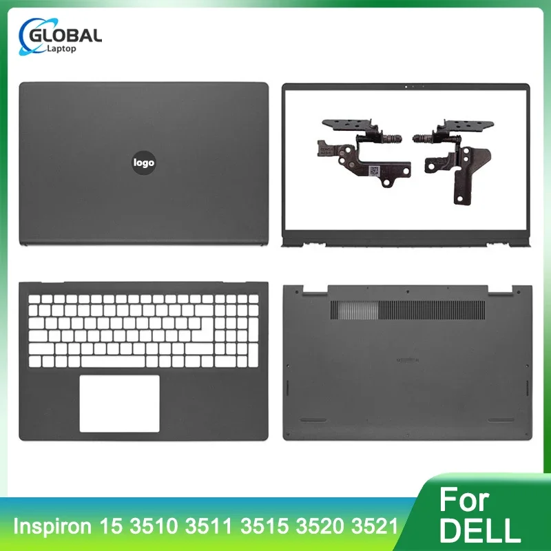 

New For Dell Inspiron 15 3510 3511 3515 3520 3521 LCD Back Cover Front Bezel Hinges Top Case 00WPN8 00DM9D Frame Bezel 09WC73