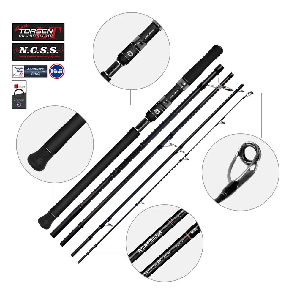 المملكة 5 أقسام السفر الشاطئ القفز الصيد رود 2.9 متر ماكس تهزهز إغراء 100 جرام ماكس خط البولي ايثيلين 4.0 #   فوجي خواتم الصيد البحري الغزل رود