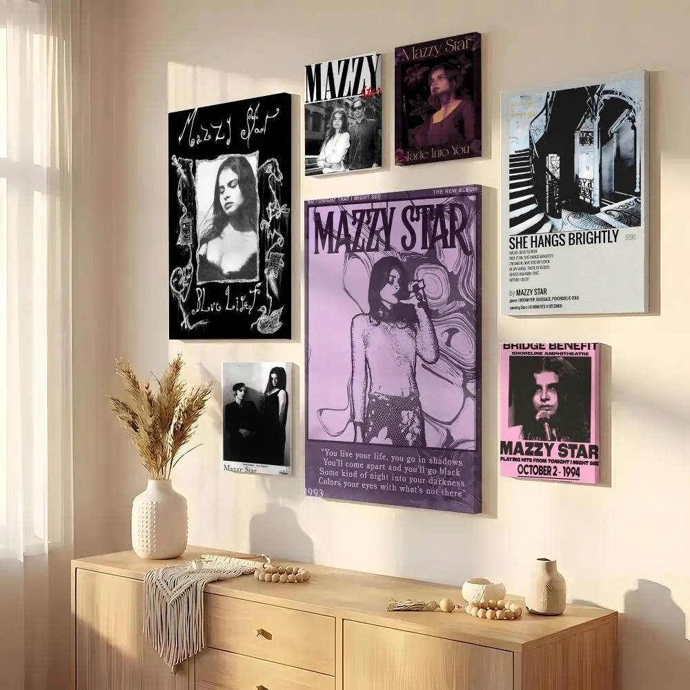 M-Mazzy Star Band Painting Calligraphy Canvas Painting Art For Bedroom Living Room Home Decor Wall Decoration Decals Gift