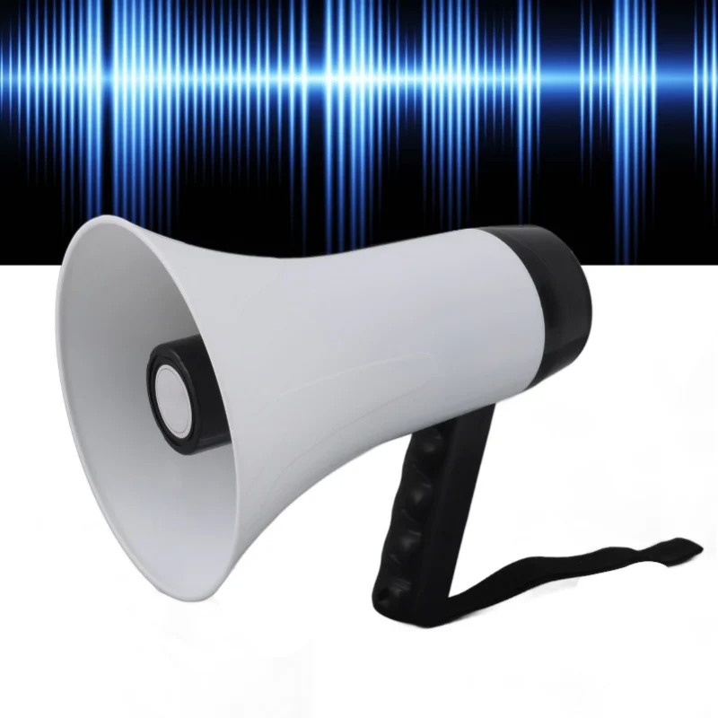 مكبر صوت محمول بولهورن 30 وات مكبر صوت قوي 300 ثانية تسجيل 500 متر مسافة نقل 10 ساعات بطارية تدوم طويلاً