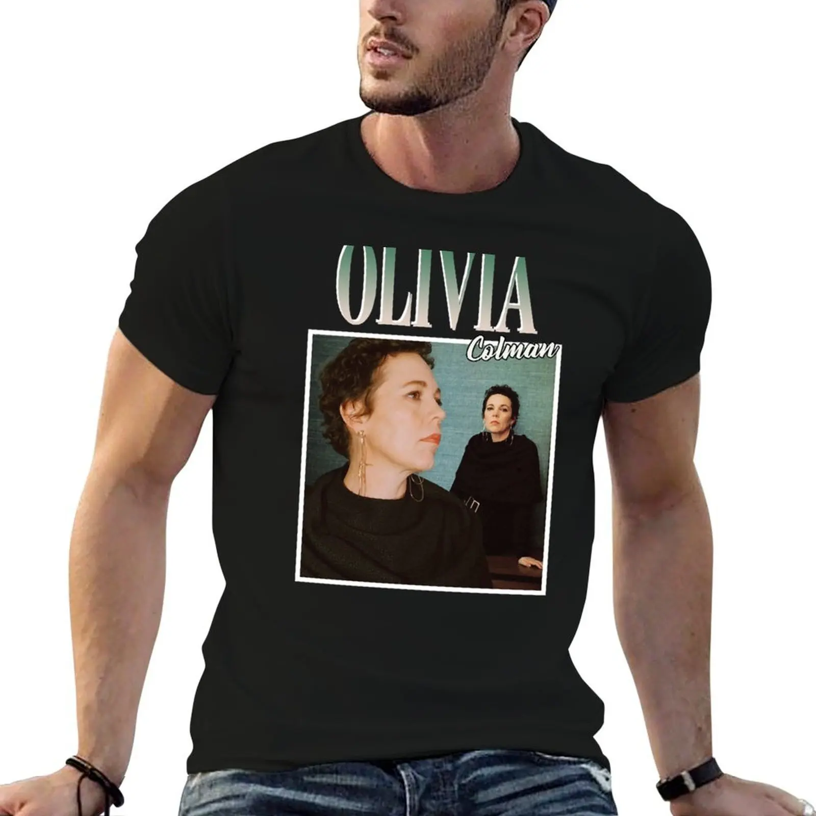 Футболка Olivia Colman, повседневная, для ежедневной носки, с коротким рукавом