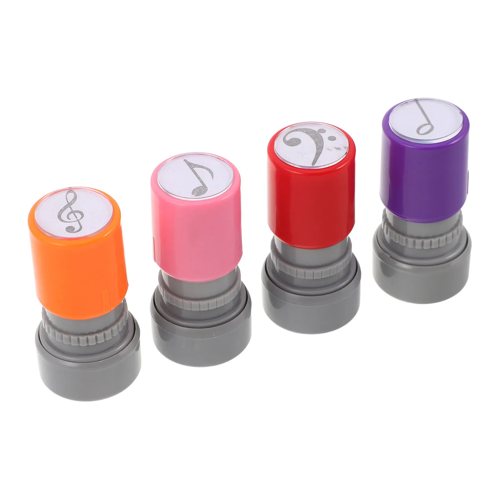 4Pcs Music Note Rubber Stamp Set Bass Treble Clef Quarter Eighth Sixteenth Note Music Class Scrapbooking Educational Stamps