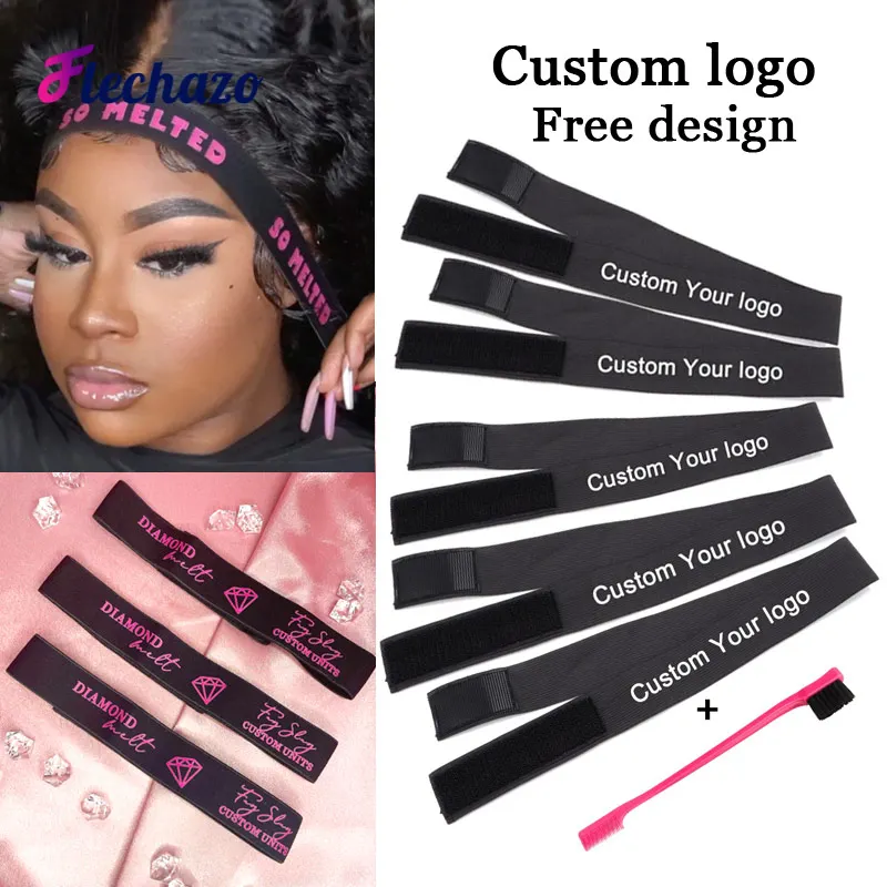 Elastic Band For Wigs Adjustable Edge Hair Lace Melting Band for Lace Frontal Wig FLECHAZO Designer Wig Grip Band For Baby Hair