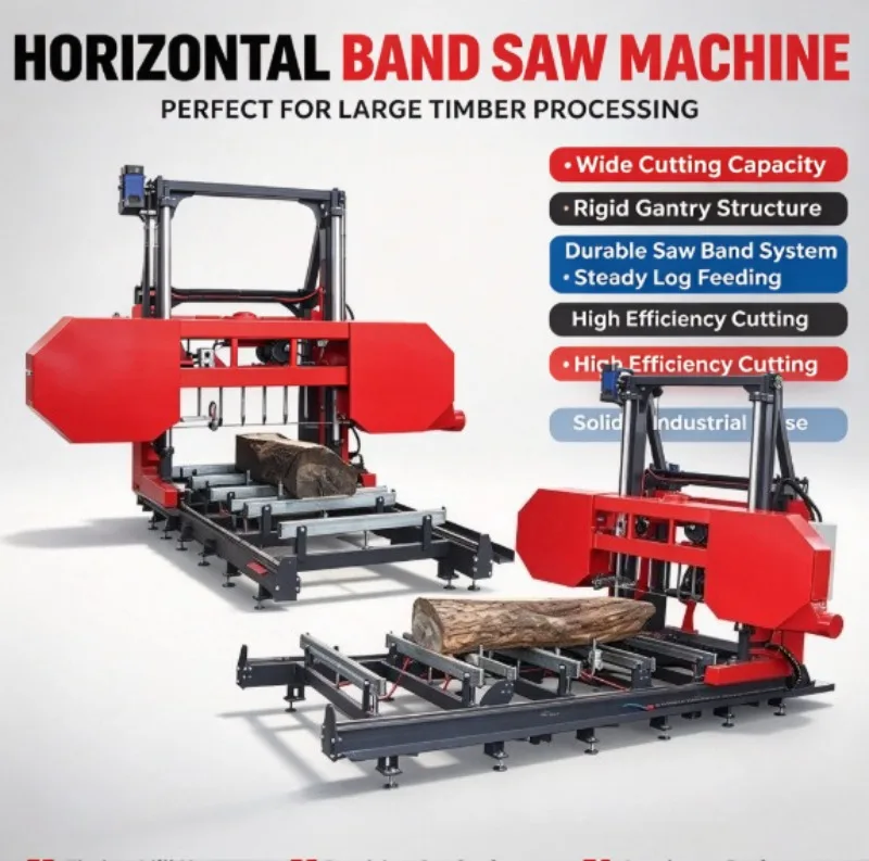 Heavy-Duty Horizontal Band Saw Machine 1600mm Max Sawing Diameter 30KW 380V For Woodworking 1 Year Warranty Competitive Price