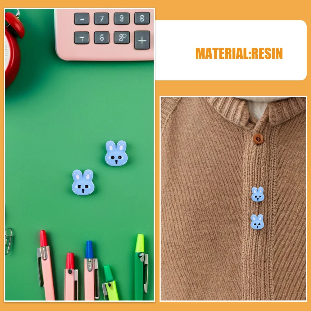 Boutons de lapin en résine 3D, 10 pièces, mignons boutons en forme de petit Animal pour bricolage, couture de vêtements, artisanat, Scrapbooking
