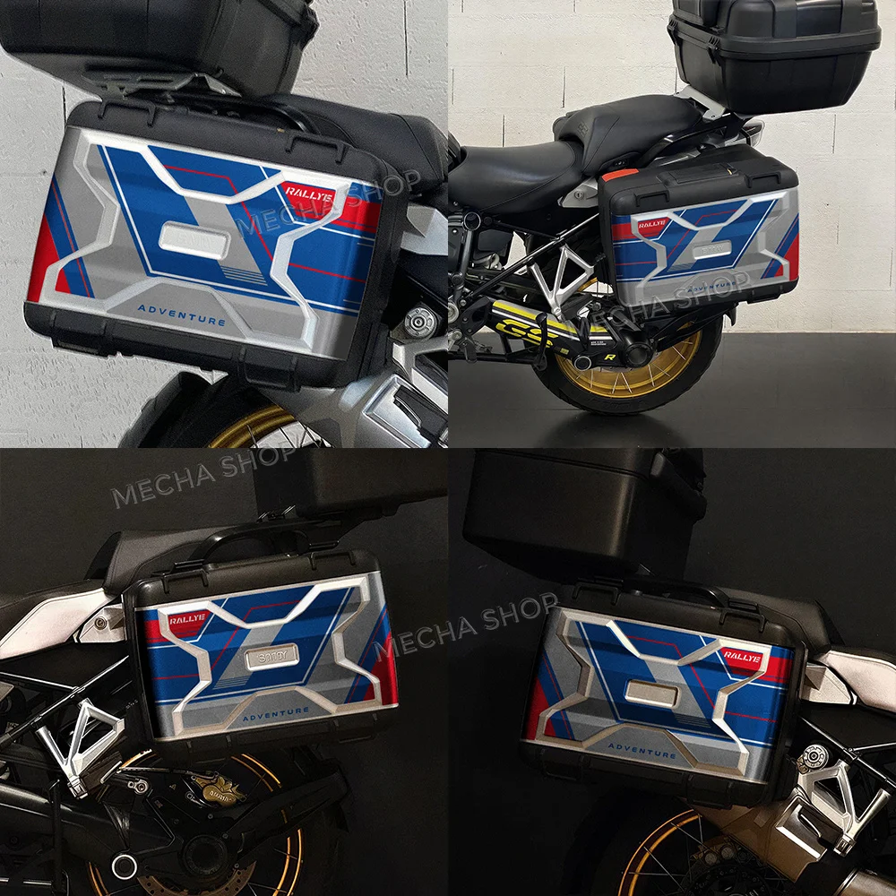 Motorcycle pannier Aluminum Alloy Box trunk Sticker Side Box Suitcases Decal For R1200GS R 1250 GS Rallye 2004-2024