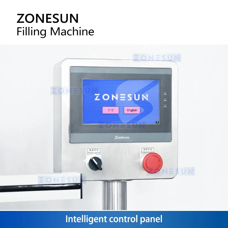 Zonesun ZS-SV6HS Servo máquina de llenado de líquidos Servo llenador de pistón neumático llenador volumétrico máquina de llenado de botellas