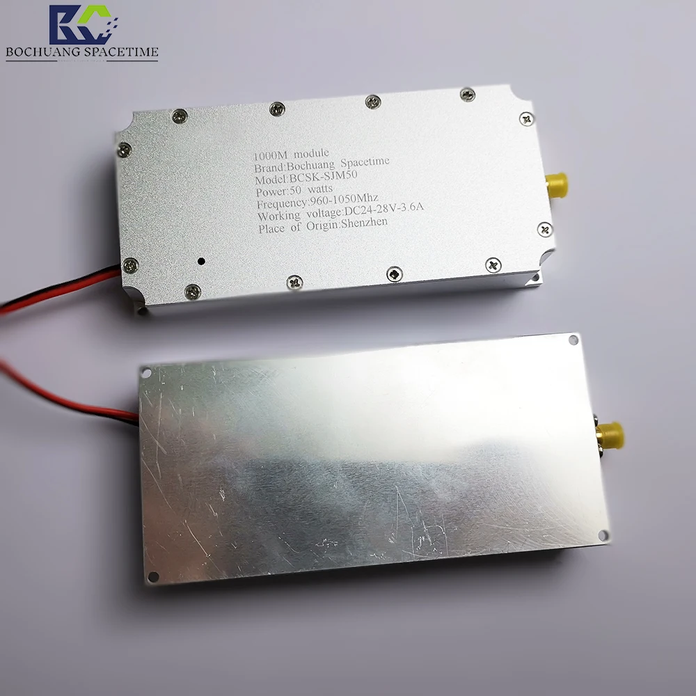 960Mhz-1050Mhz broadband signal amplifier, 10W-100W high-power mobile RF anti drone module