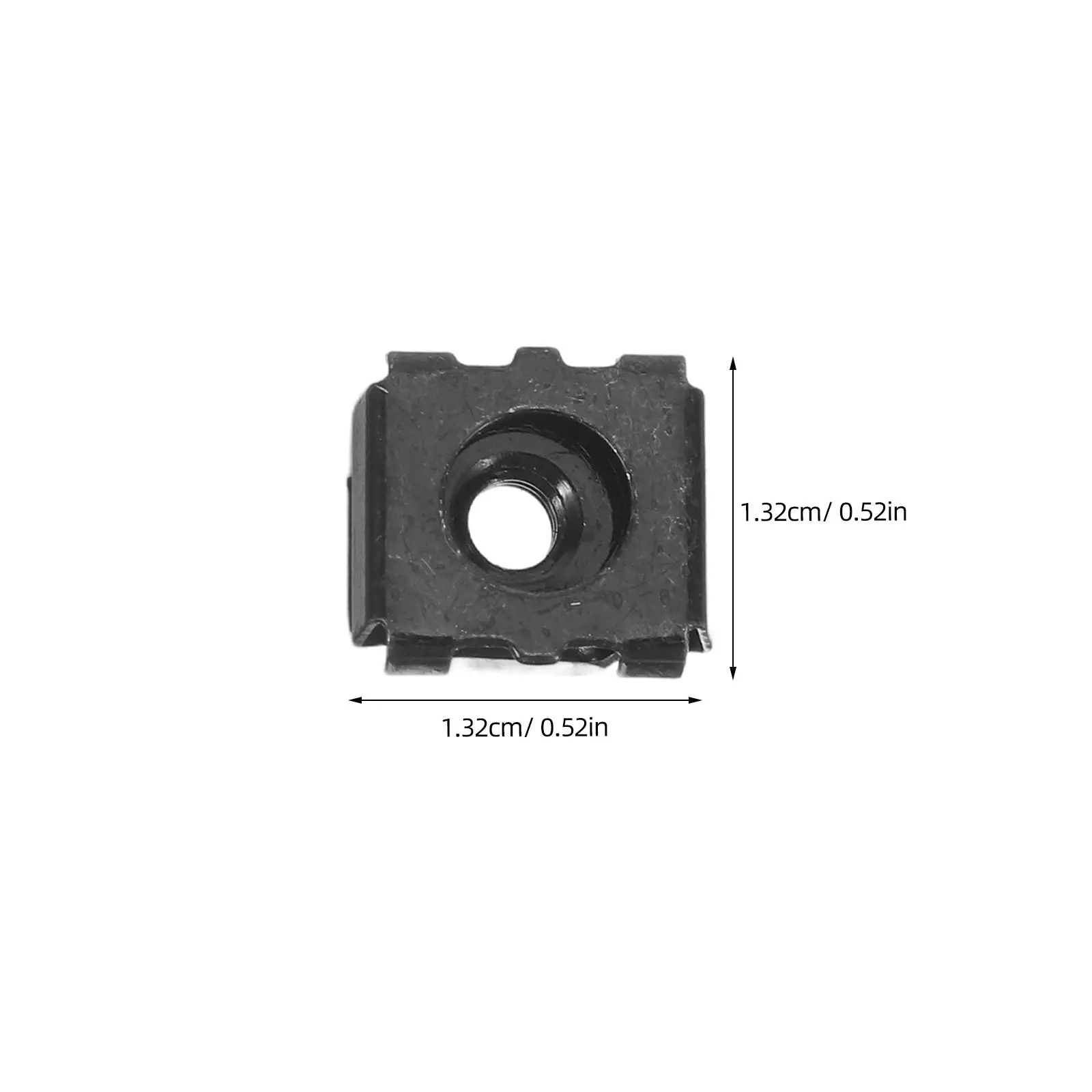100Pcs Iron M4 Cage Nut Nickel Plated Clip Snap-in Anti-Vibration Rack Mounting Nut Electrical Server Cabinet Panel Hardware