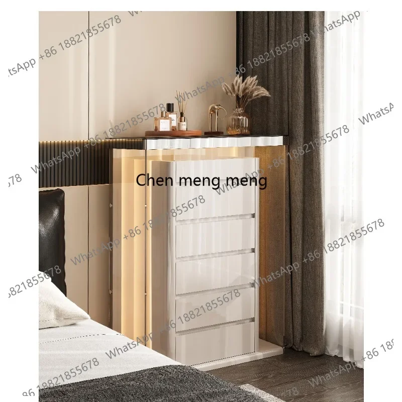 

Light luxury six-chest cabinet jewelry storage jewelry cabinet Italian bedroom bedside wall locker