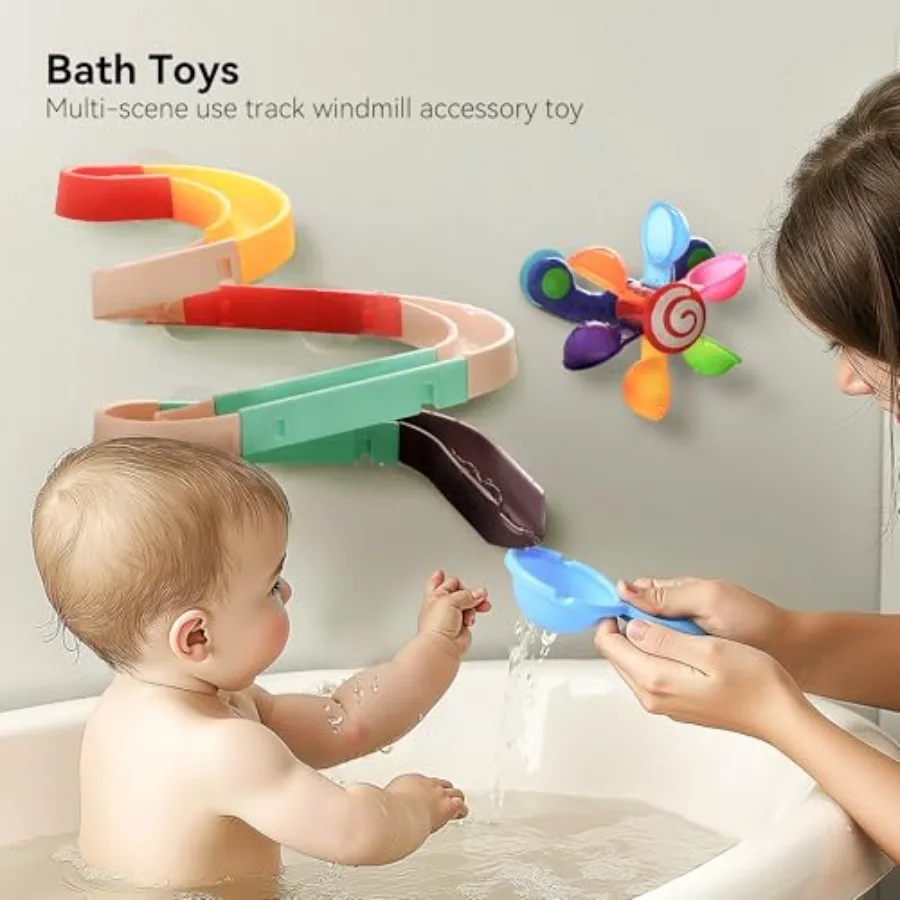 Mesa de arena y agua para niños pequeños, mesa de actividades sensoriales de madera 4 en 1 para niños con 2 contenedores de almacenamiento, tablero acrílico para pintar, tobogán