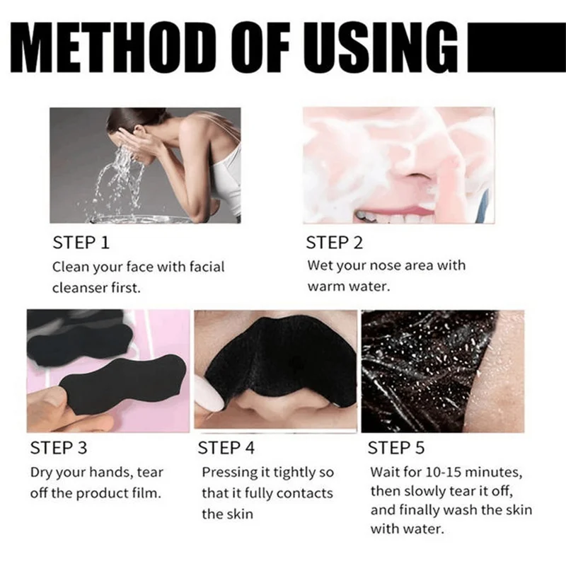 10/20/50/100PCS Deep Cleansing Nose Pores and Blackheads - Peel-and-stick Nose Cleaning Patch, Cleansing Facial Care Tool