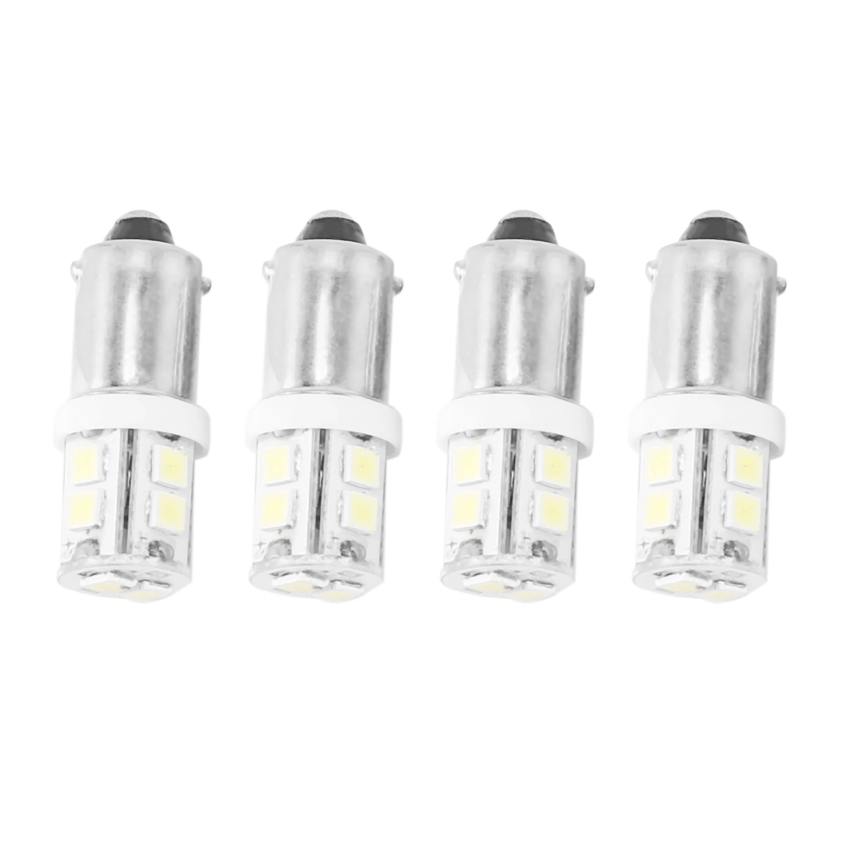 4x T11 BA9S T4W 233 BAYONET 10 SMD LED سيارة إسفين الجانب الداخلي ضوء لمبة بيضاء