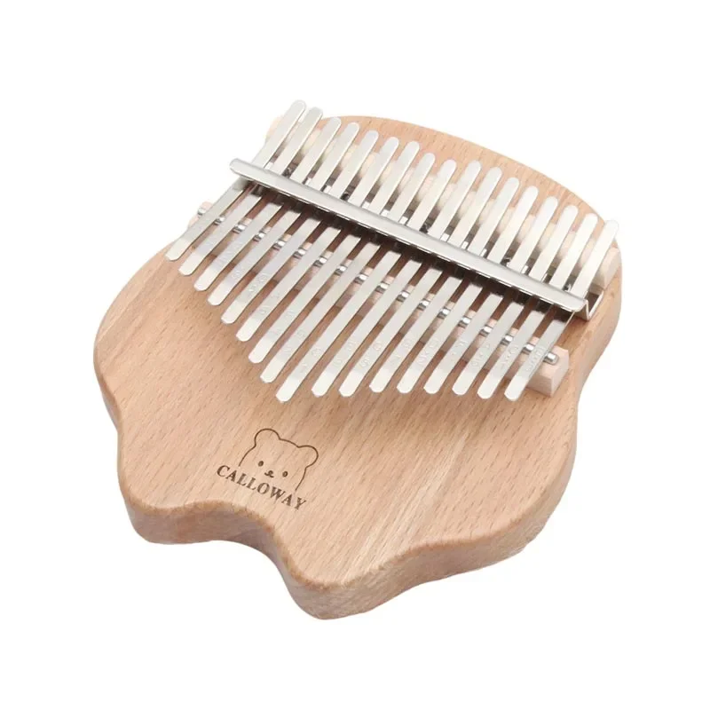 Solid Wood Panel Type Kalimba 17 Tone Electric Box Mbira 21 Keys Round Thumb Piano Keyboard Instruments Gift For Children Adult