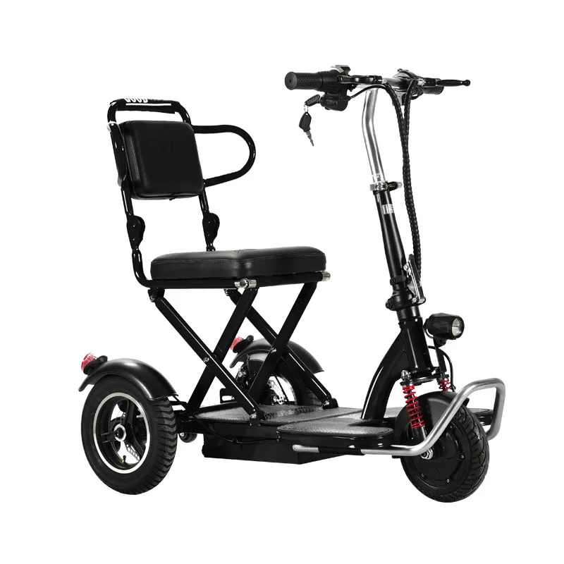 Best selling folding portable electric three-wheeled bicycle electric scooter lithium battery 20AH