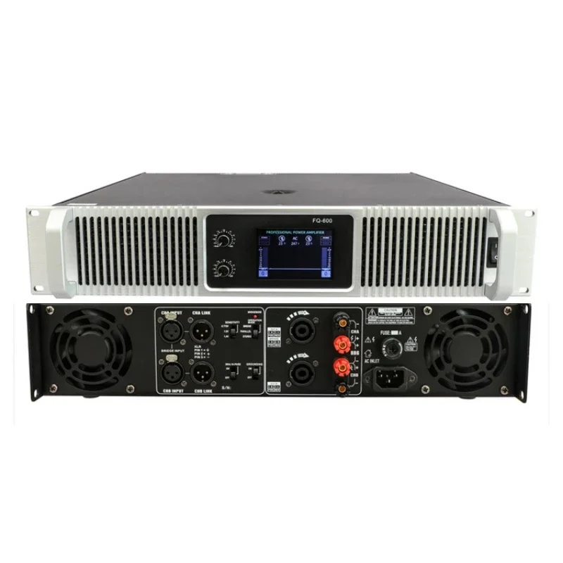

2U 3U Dual Channel Professional Power Amplifier FQ Series Power Amplifier with Display Screen Home Entertainmen