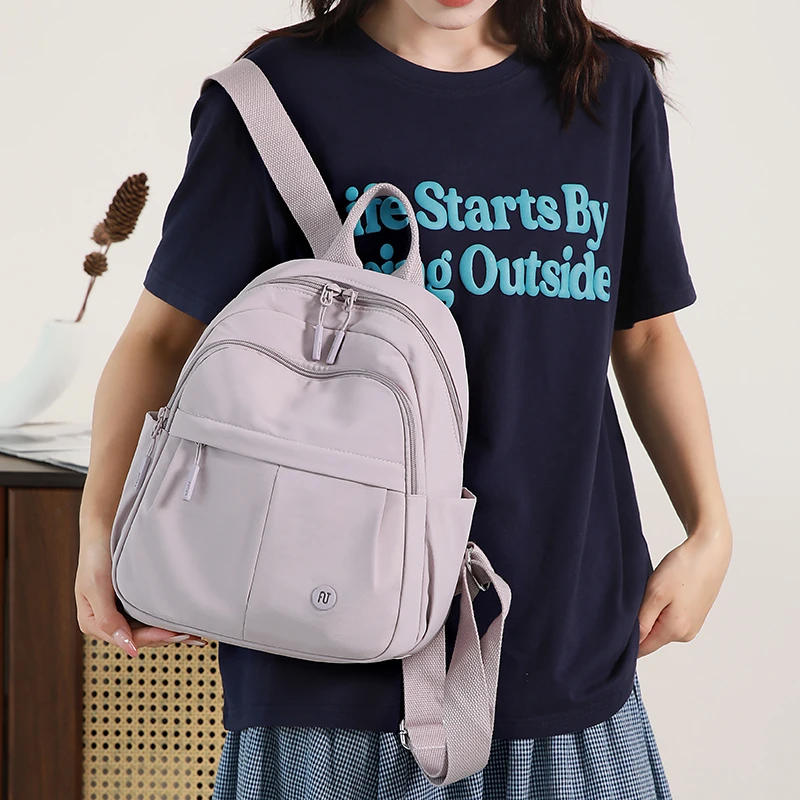 Casual Canvas Backpack Lightweight Large Capacity Travel Bag Women's Shoulder Bag 2026 New Style Autumn Bookbag Small Bag
