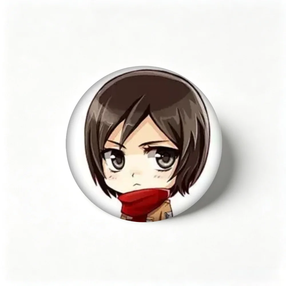 Attack on Titan Pins,Anime Character Mikasa Ackerman Badge,Handmade Brooches,Breastpin for Backpack Clothes Gifts