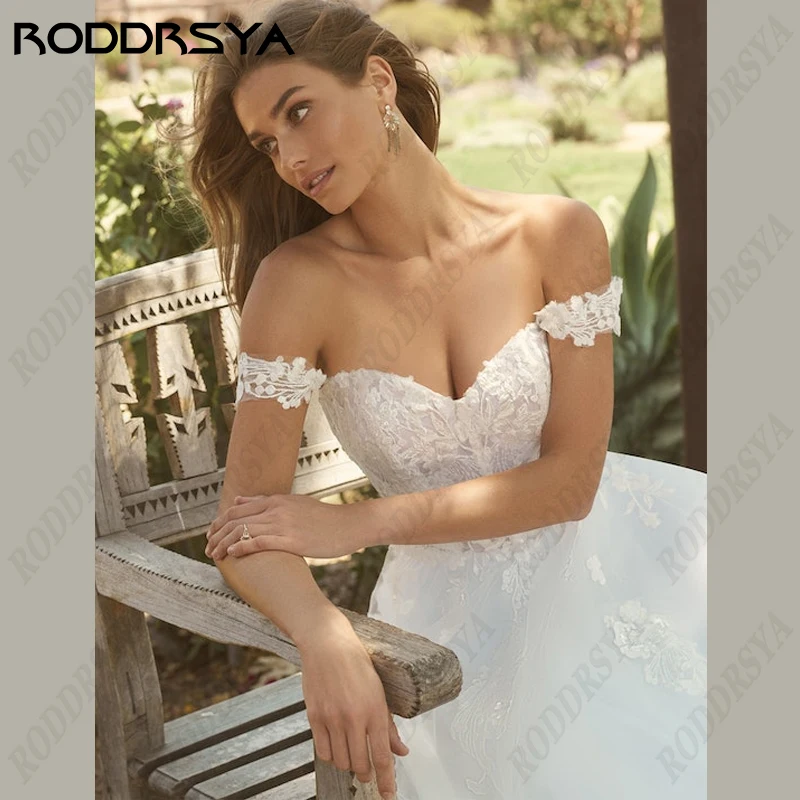 RODDRSYA-Robe de mariée princesse chérie pour femme, patients hors initiative A-Line, appliques en fibre de dentelle, robe de soiréeRobe de mariée princesse chérie pour femme, patients hors initiative A-Line, appliques