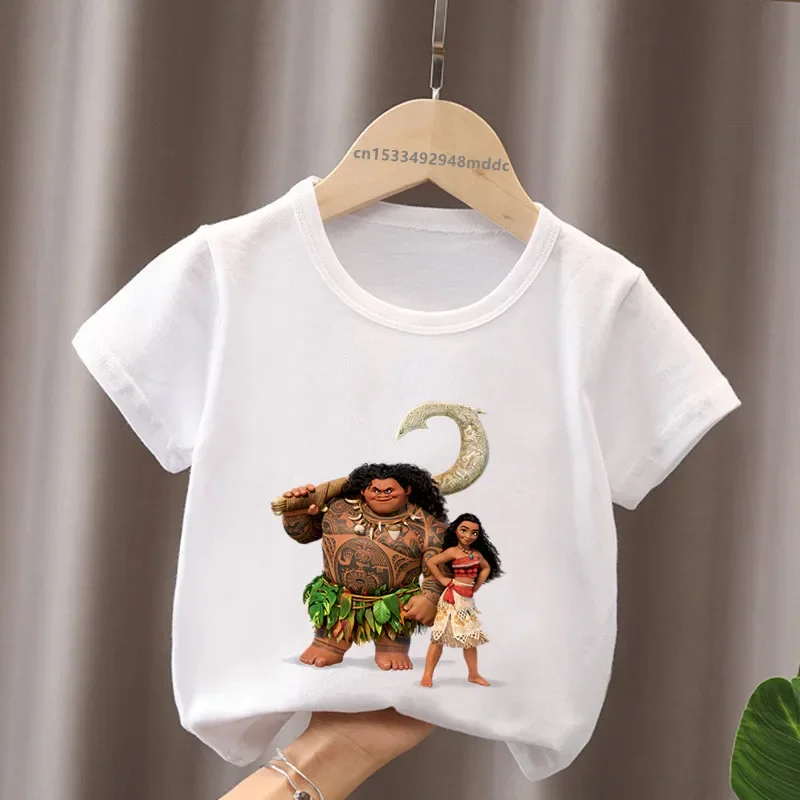 

Лидер продаж, милые детские футболки с принтом принцессы Моаны Ocean, одежда для девочек, футболка с короткими рукавами для маленьких мальчиков, летние детские топы