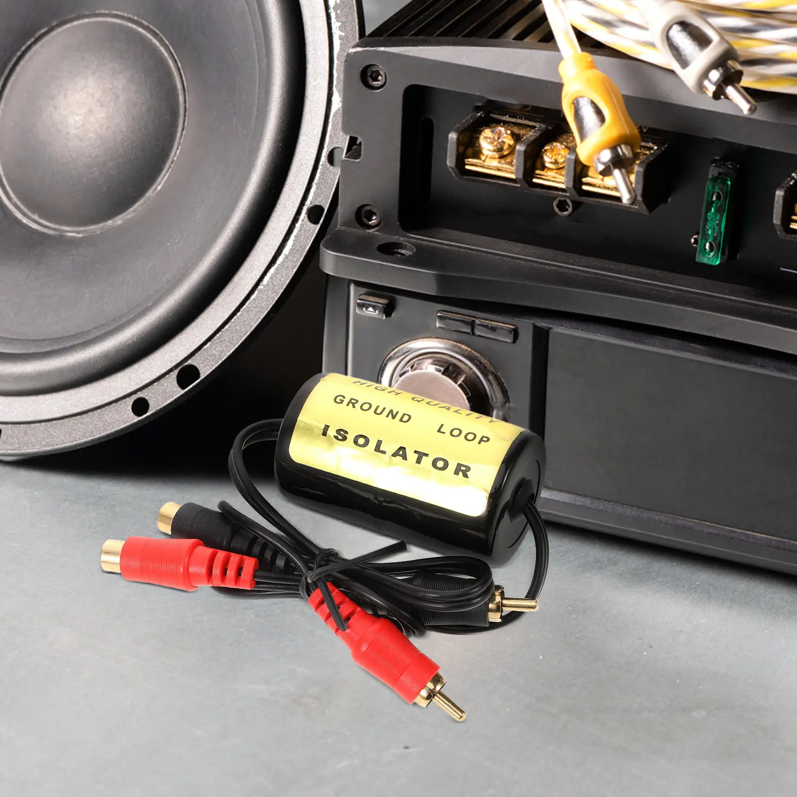 Ground Loop Isolator for Car Audio Systems High-Efficiency Noise Filter Eliminates Unwanted Static Hiss Hum Ground Noise Audio
