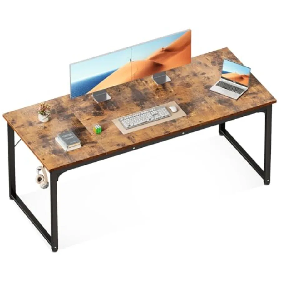 

Большой компьютерный стол для домашнего офиса, современный стол для небольших помещений, письменный стол с крючками для наушников