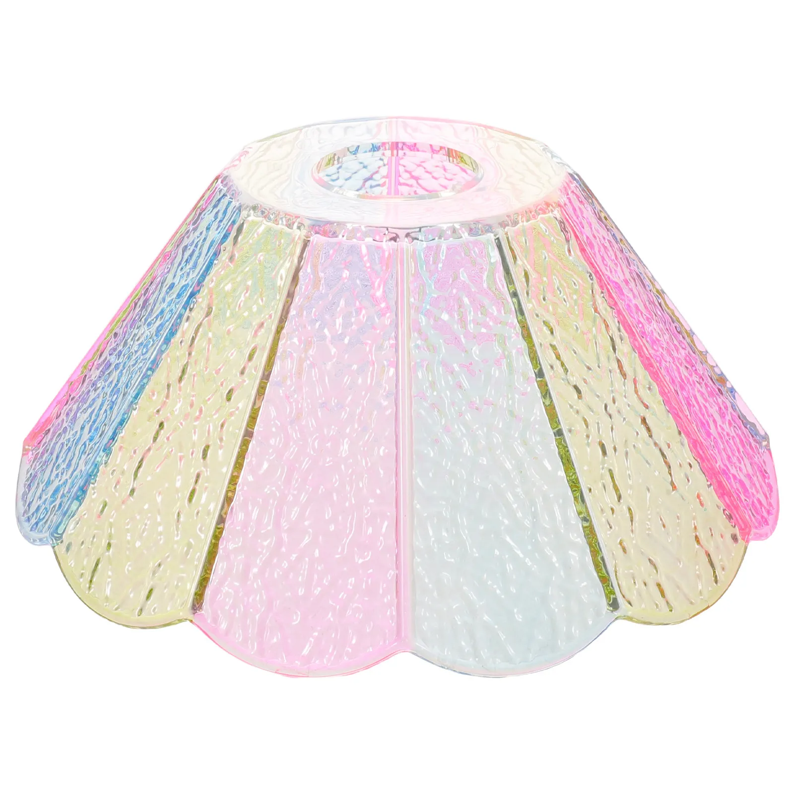 Mini Vintage French Acrylic Pleated Lampshade Colored Table Lamp Shade 210Mm Diameter Soft Light Diffuser Bedroom Living Room