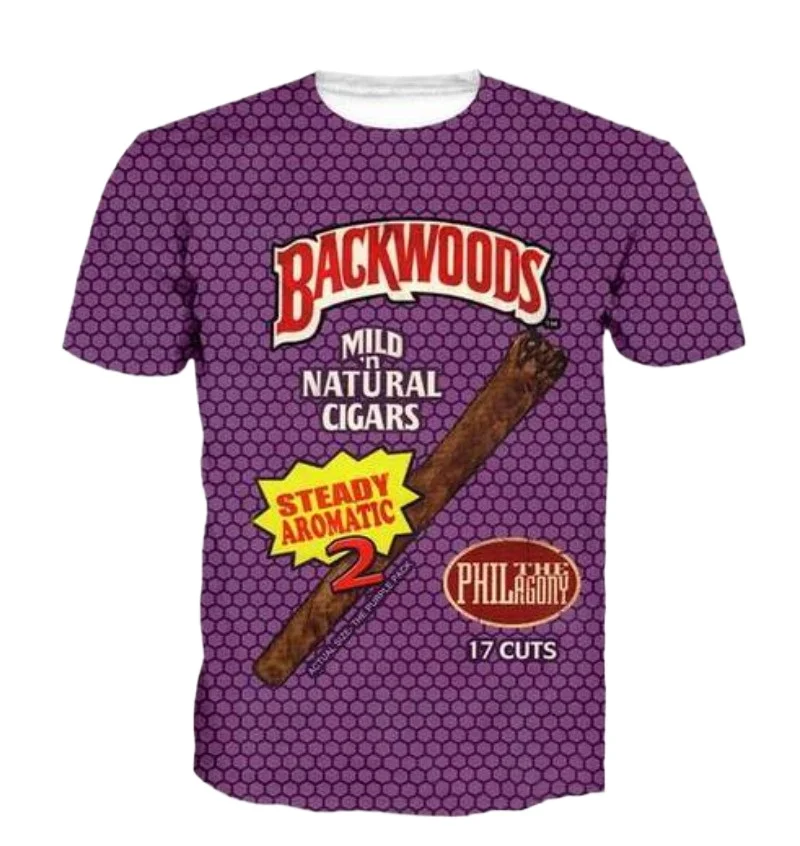 

New Men/Women BACKWOODS Honey Berry 3D Print Short Sleeve T-Shirt Fashion T Shirt Sport Hip Hop Summer Tops T018