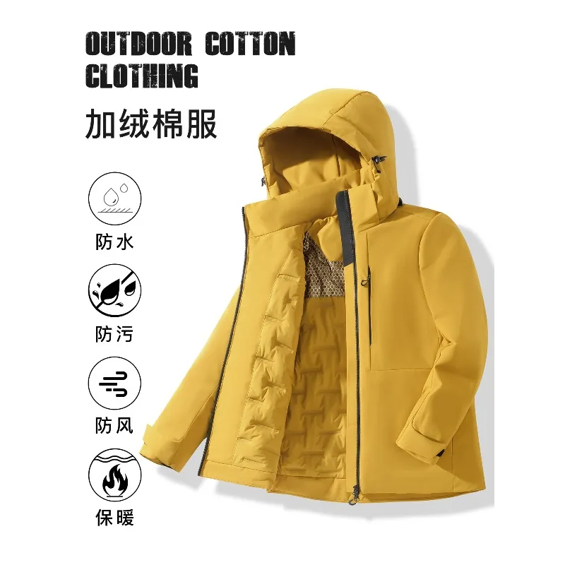 

New Unisex Waterproof Fleece Jacket Winter Windproof Thermal Coat Men Women Hiking Camping Ski Climbing Warm Outdoor Windbreaker