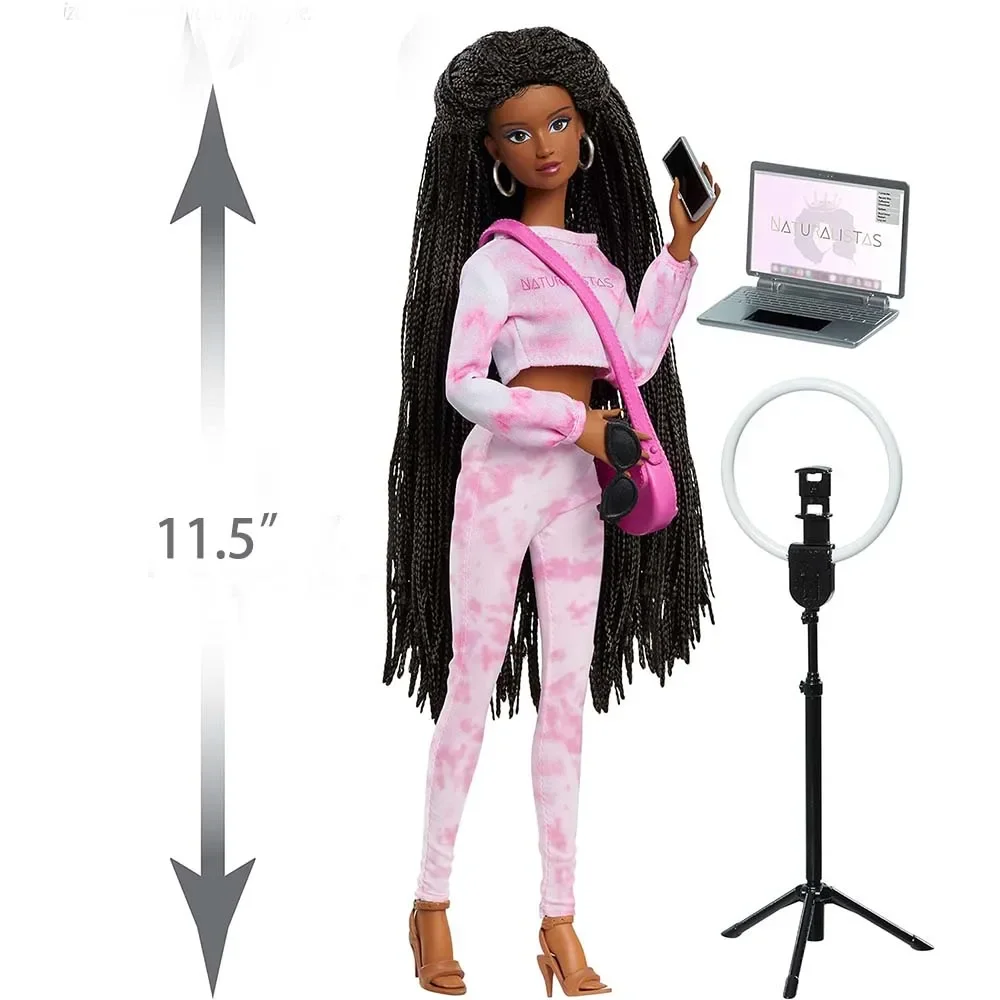 11.5-inch Grace Fashion Doll and Accessories with 4B Pattern Barber Brown Skin Collection Doll