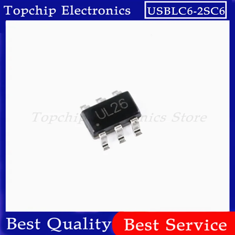 10-100pcs USBLC6-2SC6 USBLC6 SOT23 SOT23-6 SOT UL26 Transistor