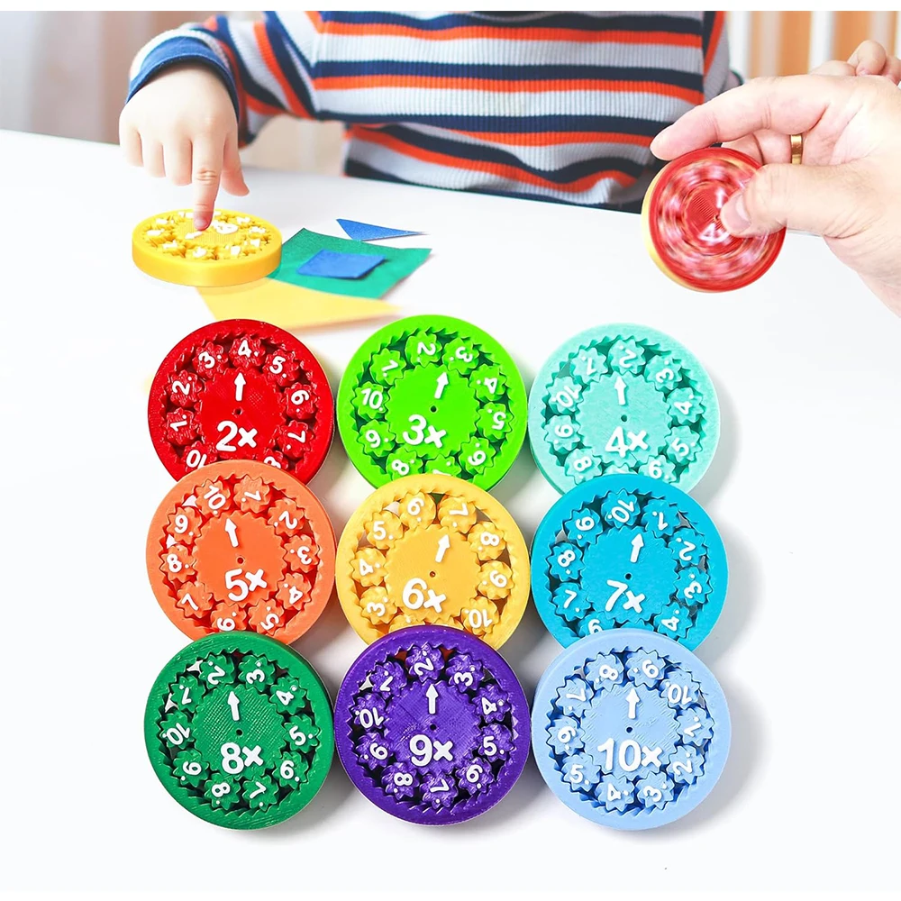 Math Fidget Spinners Toy Interactive Educational Learning Tool for Kids Multicolor Numbers Addition Subtraction Game Gift