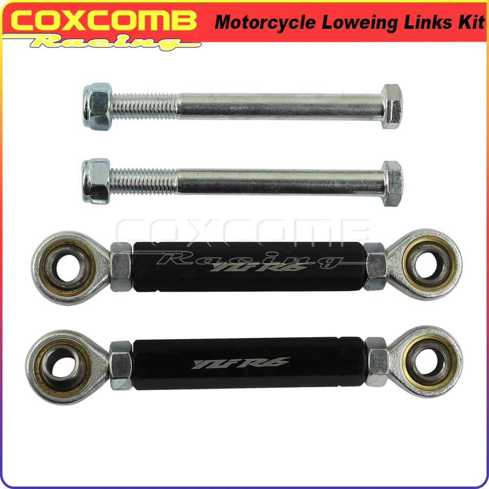 

Motorcycle Aluminum Steel Adjustable Rear Suspension Lowering Links Lever Kit For Yamaha YZF-R6 2006 2007 2008 2009 2010-2016