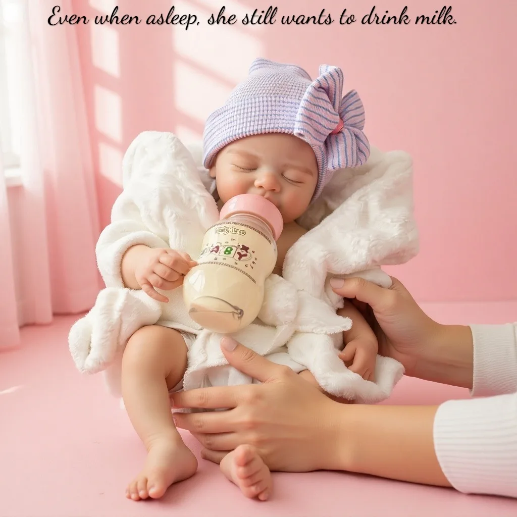 Aizwa1 16 Inch Lovely bebe reborn de Sleeping Bebe Silicone Reborn Girl Handmade Newborn Baby Doll For Children Birthday Gifts