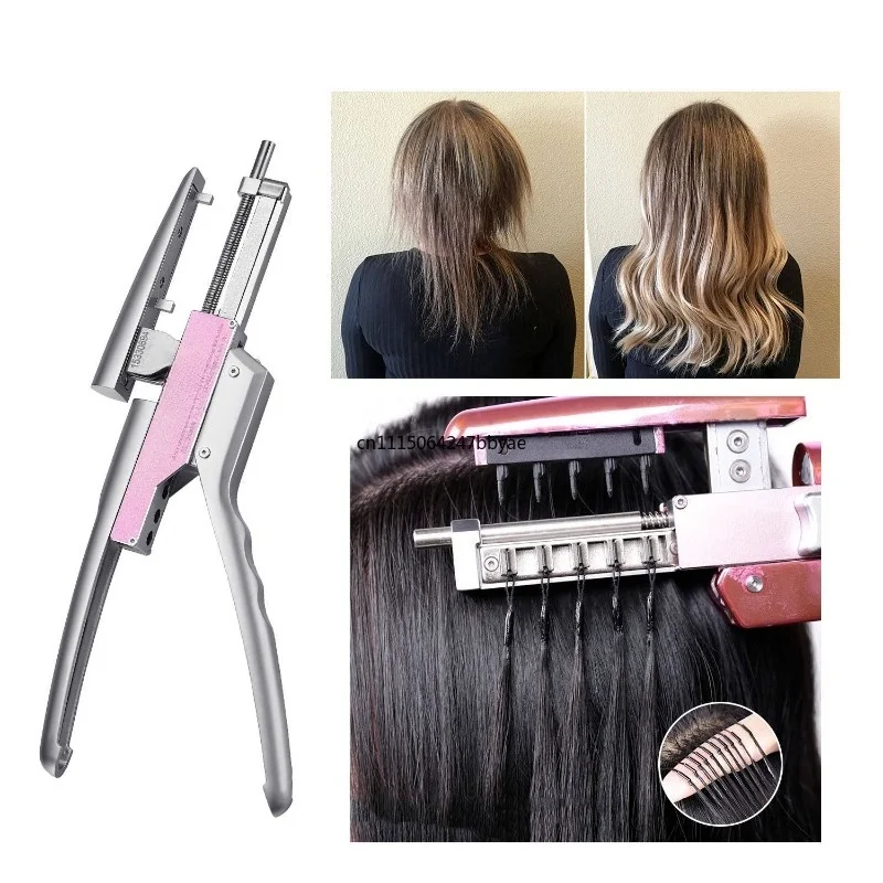 6D Hair Extension Machine With Plier Kit Quick Seamless Hair Connector Tool First Second Third Generation Hair Salon Equipment