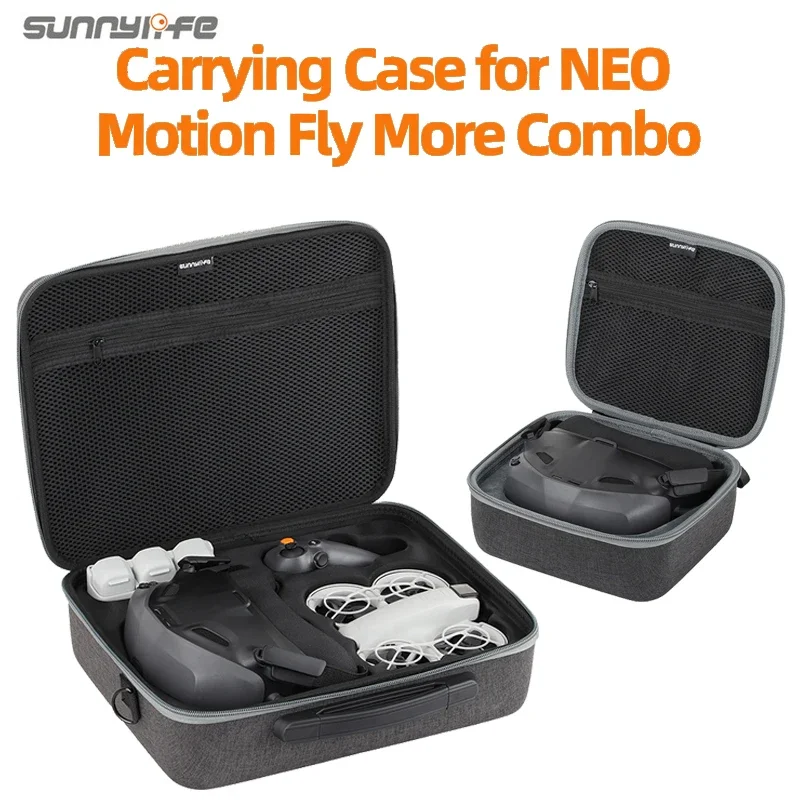 Sunnylife Carrying Case Shockproof Protective Box for DJI NEO Flying Package/Flight Glasses N3/Motion 3 Storage Bag Accessories